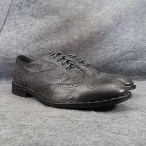 Wingtip Oxford Shoes Mens 42 Formal Leather Professional Fashion Style Work Grey